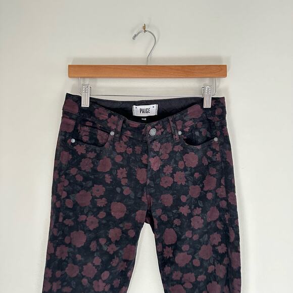 PAIGE Verdugo Ultra Skinny Floral Corduroy Pants - Picture 4 of 7